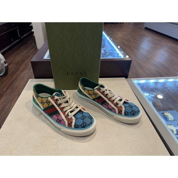 Gucci Tennis 1977 Mulitcolor Patchwork Sneakers Women's US 9 LS(347672) - Picture 1 of 12